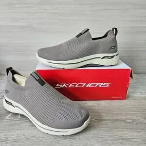 Skechers Mens Go Walk Arch Fit Iconic Slip On Shoes Taupe Brown Size 11 Stretch Skechers | Shoes | Skechers Mens Go Walk Arch Fit Iconic  main image 3